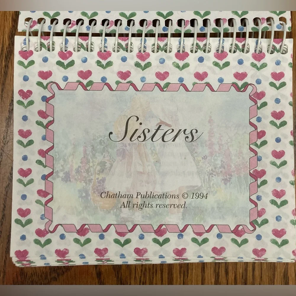 🌷👯‍♀️🗓️👯‍♀️🌷Sisters Spiral Perpetual Calendar - VINTAGE 1994 -Great Condition